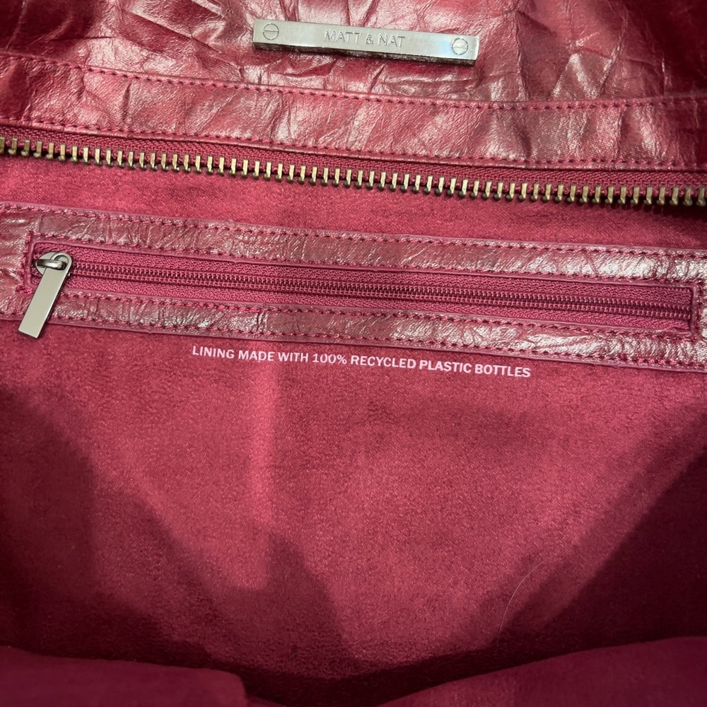 Matt & Nat Deep Red Vegan Leather Bag - Picture 7 of 7